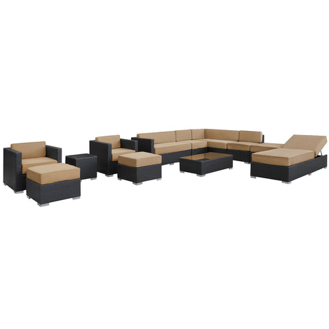 Modway Fusion 12 Piece Outdoor Patio Sectional Set