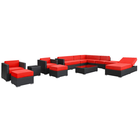 Modway Fusion 12 Piece Outdoor Patio Sectional Set