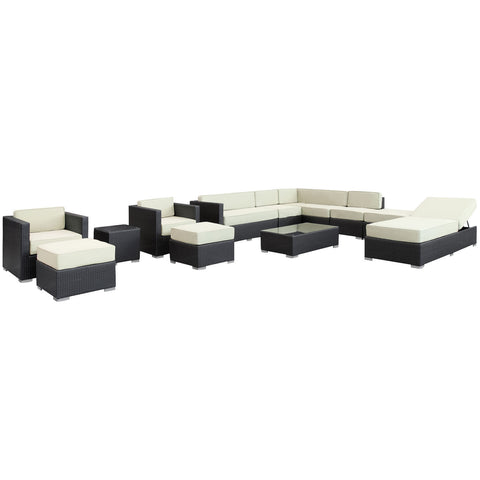 Modway Fusion 12 Piece Outdoor Patio Sectional Set