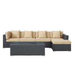 Modway Signal 5 Piece Outdoor Patio Sectional Set
