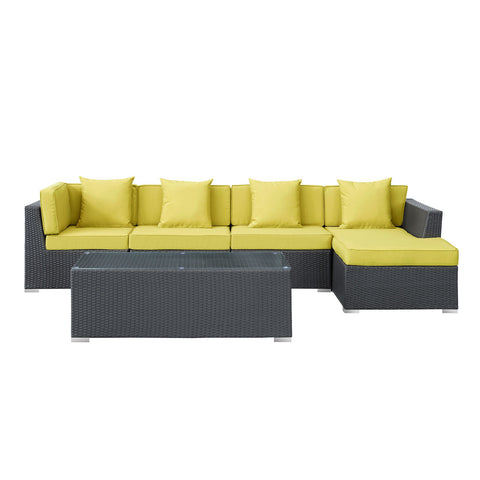 Modway Signal 5 Piece Outdoor Patio Sectional Set