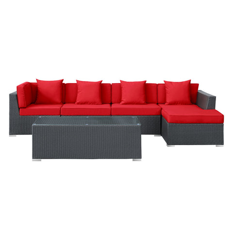 Modway Signal 5 Piece Outdoor Patio Sectional Set