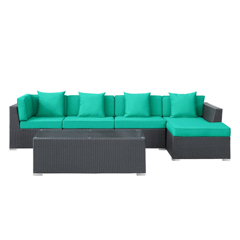 Modway Signal 5 Piece Outdoor Patio Sectional Set