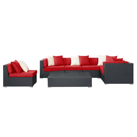 Modway Lambid 7 Piece Outdoor Patio Sectional Set