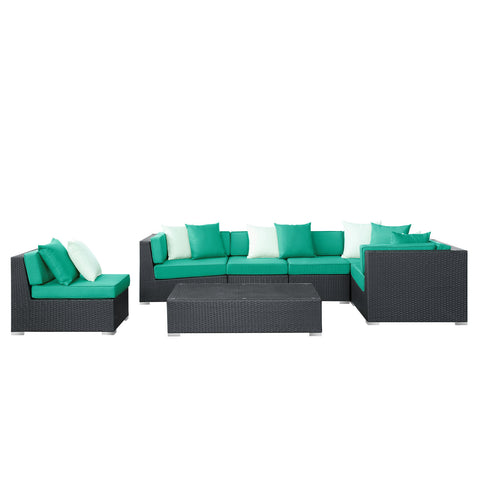 Modway Lambid 7 Piece Outdoor Patio Sectional Set