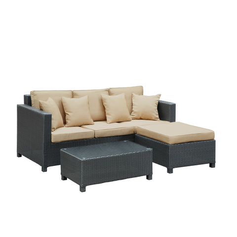 Modway Urban 3 Piece Outdoor Patio Sofa Set