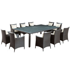 Modway Bella Vista 11 Piece Outdoor Patio Dining Set