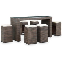 Modway Cubed 7 Piece Outdoor Patio Pub Set
