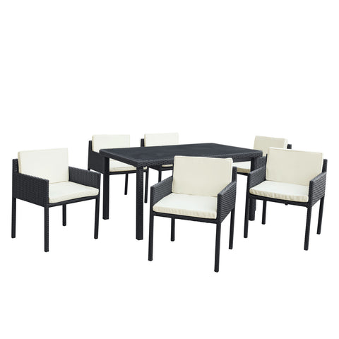 Modway Stash 7 Piece Outdoor Patio Dining Set