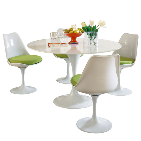 Modway Lippa 5 Piece Fiberglass Dining Set
