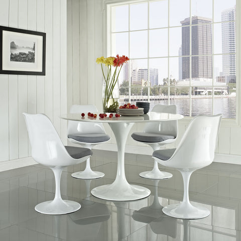 Modway Lippa 5 Piece Fiberglass Dining Set