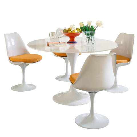 Modway Lippa 5 Piece Fiberglass Dining Set