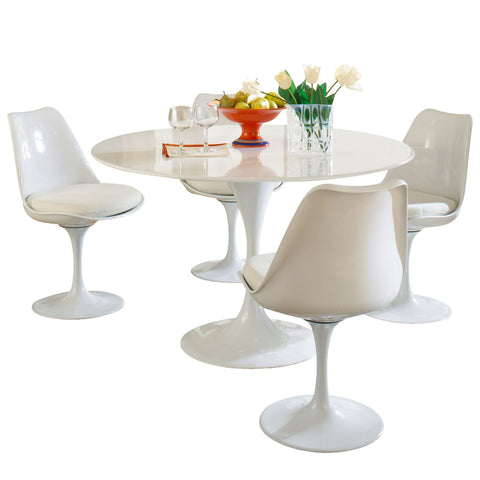 Modway Lippa 5 Piece Fiberglass Dining Set