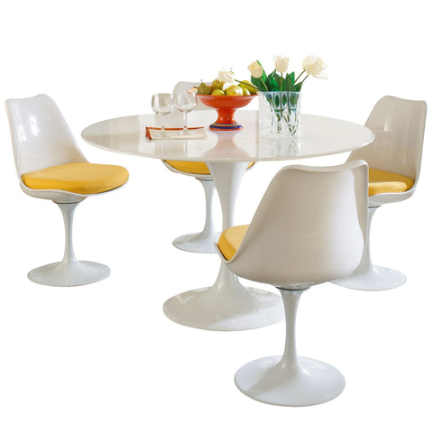 Modway Lippa 5 Piece Fiberglass Dining Set