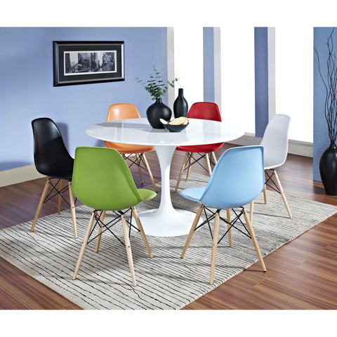 Modway Lippa 7 Piece Fiberglass Dining Set