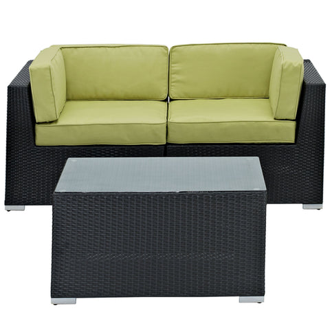Modway Camfora 3 Piece Outdoor Patio Sectional Set