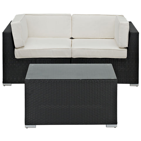 Modway Camfora 3 Piece Outdoor Patio Sectional Set