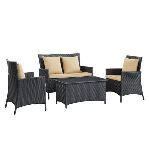 Modway Flourish 4 Piece Outdoor Patio Sofa Set
