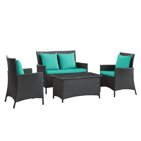 Modway Flourish 4 Piece Outdoor Patio Sofa Set