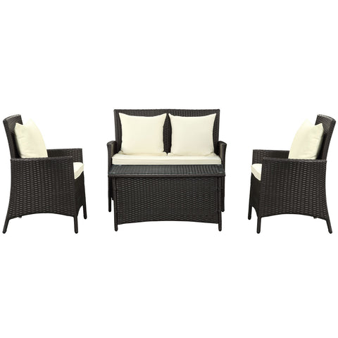 Modway Flourish 4 Piece Outdoor Patio Sofa Set