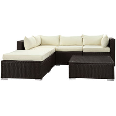 Modway Hampton 6 Piece Outdoor Patio Sectional Set