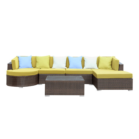 Modway Montana 5 Piece Outdoor Patio Sectional Set