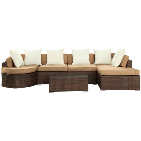 Modway Montana 5 Piece Outdoor Patio Sectional Set