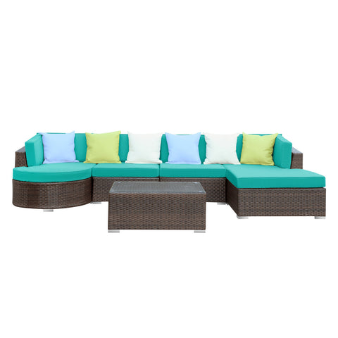 Modway Montana 5 Piece Outdoor Patio Sectional Set