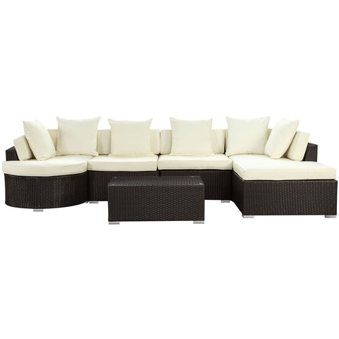 Modway Montana 5 Piece Outdoor Patio Sectional Set