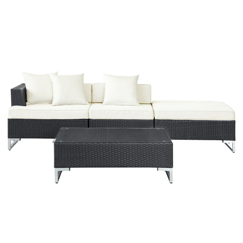 Modway Calabasas 4 Piece Outdoor Patio Sectional Set