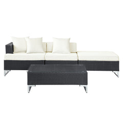 Modway Calabasas 4 Piece Outdoor Patio Sectional Set