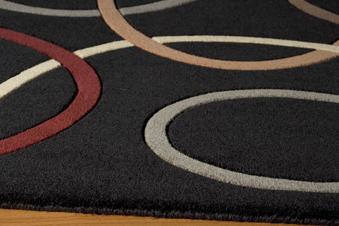 Momeni Elements Collection Rug ELEMTEL-09BLK