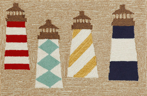 Trans Ocean Frontporch Collection 1401/12 LIGHTHOUSES NATURAL