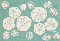 Trans Ocean Frontporch Collection 1408/04 SHELL TOSS AQUA
