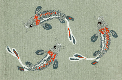 Trans Ocean Frontporch Collection 1412/04 KOI FISH AQUA