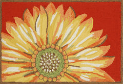 Trans Ocean Frontporch Collection 1417/24 SUNFLOWER RED