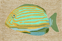 Trans Ocean Frontporch Collection 1450/12 STRIPED FISH NEUTRAL
