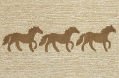 Trans Ocean Frontporch Collection 1460/19 HORSES BROWN