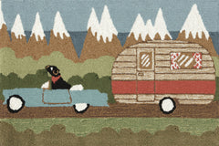 Trans Ocean Frontporch Collection 1469/06 CAMPING DOG GREEN