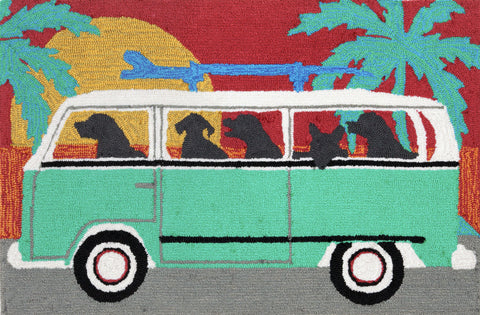 Trans Ocean Frontporch Collection 1475/04 BEACH TRIP TURQUOISE