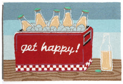Trans Ocean Frontporch Collection 1486/24 GET HAPPY RED