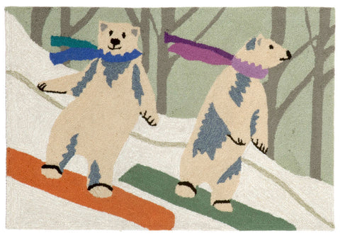 Trans Ocean Frontporch Collection 1504/11 BOARDING BEARS SNOW