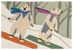 Trans Ocean Frontporch Collection 1504/11 BOARDING BEARS SNOW
