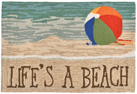 Trans Ocean Frontporch Collection 1516/12 LIFE'S A BEACH SAND