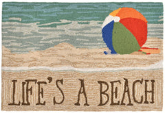Trans Ocean Frontporch Collection 1516/12 LIFE'S A BEACH SAND