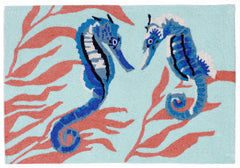Trans Ocean Frontporch Collection 1535/04 SEAHORSE AQUA