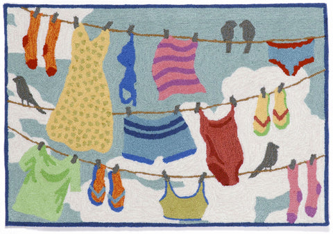 Trans Ocean Frontporch Collection 1542/44 CLOTHES LINE MULTI