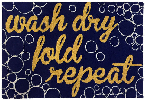 Trans Ocean Frontporch Collection 1549/33 WASH...AND REPEAT NAVY