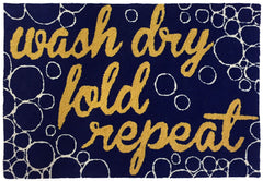 Trans Ocean Frontporch Collection 1549/33 WASH...AND REPEAT NAVY