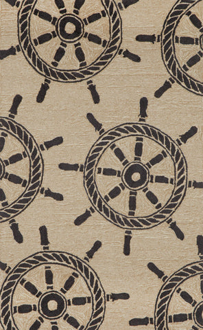 Trans Ocean Frontporch Collection 1456/48 SHIP WHEEL BLACK